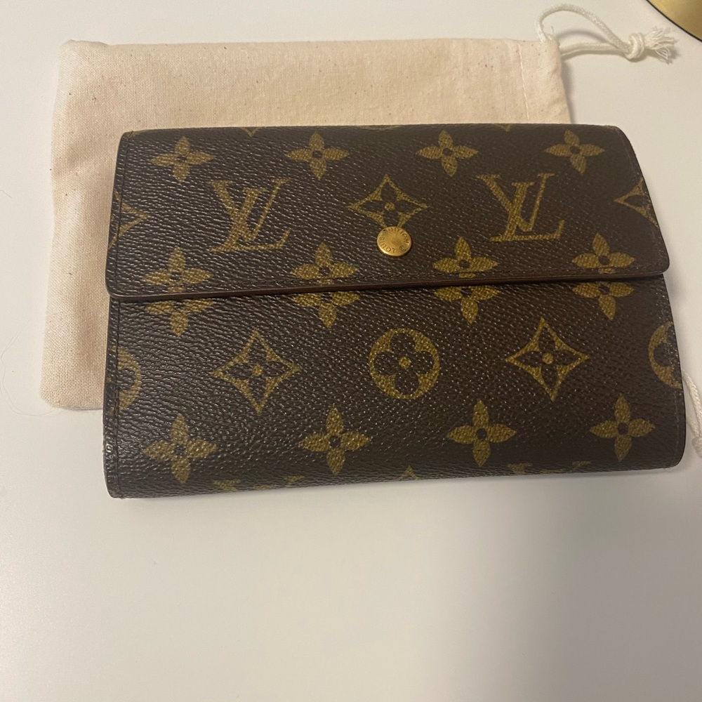 Louis Vuitton Monogram Canvas Brown and Gold Wallet